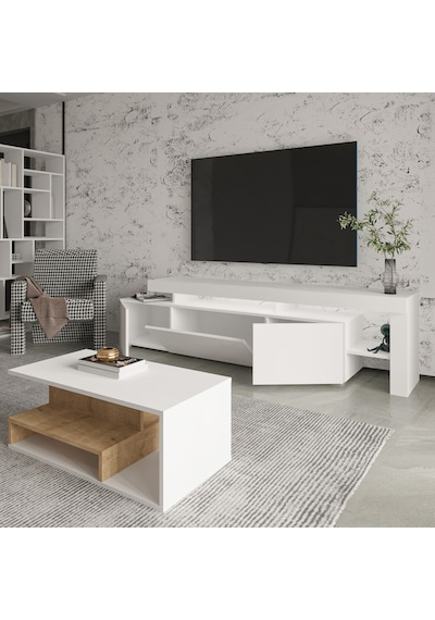 İnarch Dizayn Beliz Led Işıklı Tv Sehpası Ve Vera Orta Sehpa Set - Oturma Odası Modern Takım Beyaz - Safirmeşe İnarch Dizayn Beliz Led Işıklı Tv Sehpası Ve Vera Orta Sehpa Set - Oturma Odası Modern Takım Beyaz - Safirmeşe
