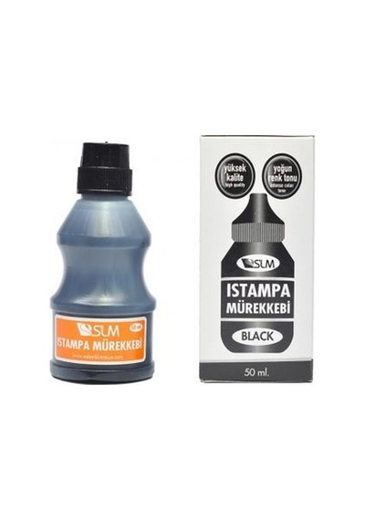 Slm 50 Ml Siyah Istampa Ve Kaşe Mürekkebi - 1 Şişe
