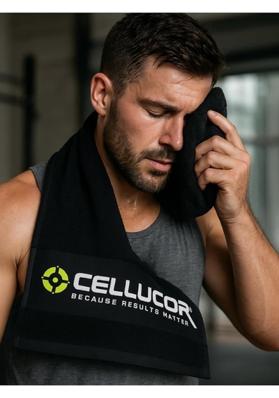 Sporcu Antrenman Havlusu%100 Pamuklu Siyah - Fitness Ve Spor İçin İdeal