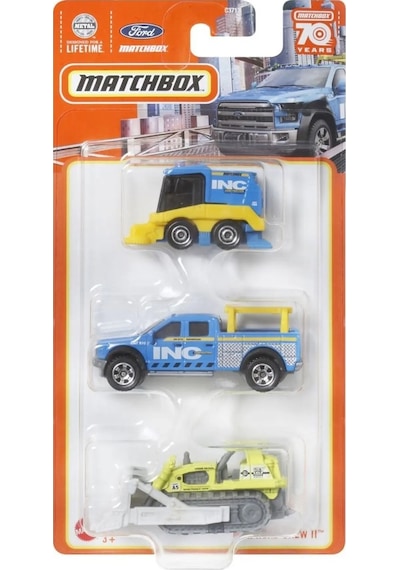 Matchbox Üçlü Araba Seti 1:64 Hcl04 C3713 Çok Renkli