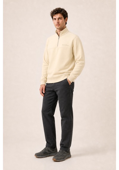 Redline Krivs Bisiklet Yaka Regular Fit Kışlık Sweatshirt Bej