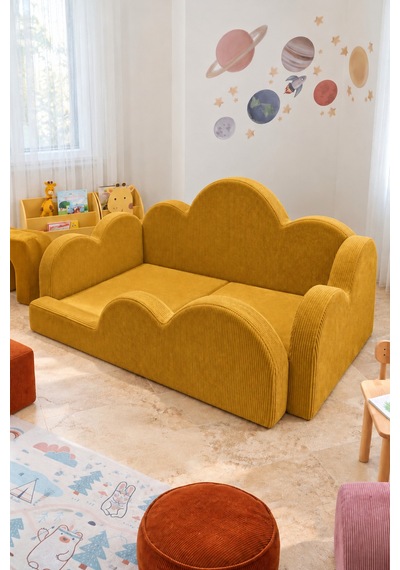 Funbed Junior Bulut Tasarımlı Çocuk Yatağı, Karyola Ve Oyun Matı Seti Hardal - 938609351 Funbed Junior Bulut Tasarımlı Çocuk Yatağı, Karyola Ve Oyun Matı Seti Hardal - 938609351