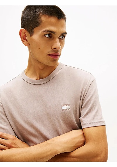 Tommy Hilfiger Tjm Reg Badge Tee Ext Erkek Gri T-shirt - Dm0dm22667