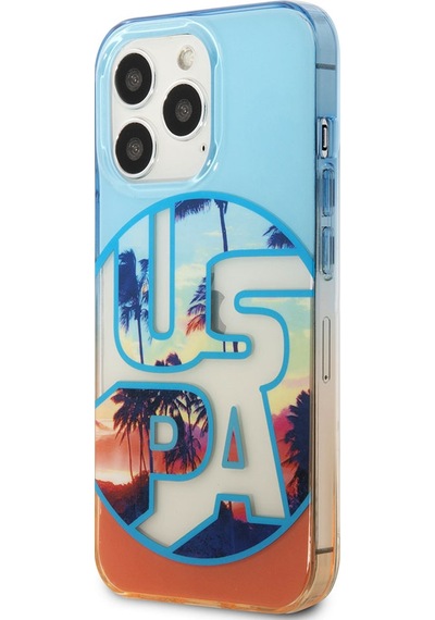 Apple Uyumlu iPhone 14 Pro Max Case U.s. Polo Assn. Color Leaf Printed Design Cover Turuncu