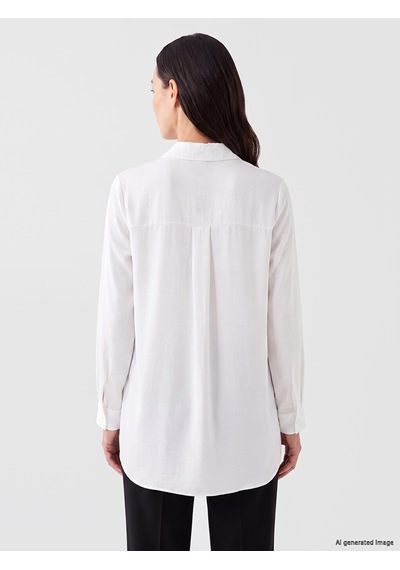 Lcw Everyday Ekru Regular Fit Kadın Gömlek Tunik