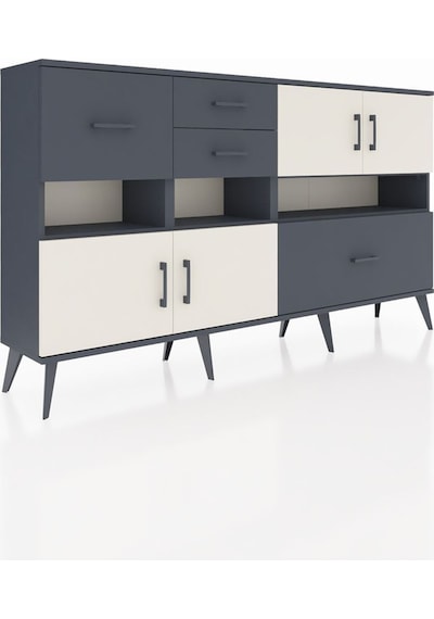 Arges Konsol 5 Raflı 4 Çekmeceli 4 Kapaklı 176x30x99 Antrasit-aytaşı/antrasit Aytası/antrasıt - Antrasıt Arges Konsol 5 Raflı 4 Çekmeceli 4 Kapaklı 176x30x99 Antrasit-aytaşı/antrasit Aytası/antrasıt - Antrasıt