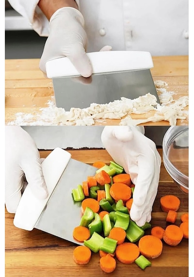 Hamur Doğrayıcı Çelik Spatula Sebze Ve Meyve Dilimleyici Spatula Çok renkli