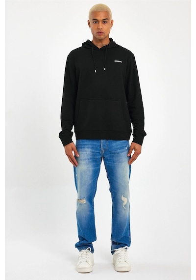 Süperlife Kapşonlu Uzun Kollu Baskılı Dar Kalıp İnce Erkek Sweatshirt Spr 2019k61 Haki