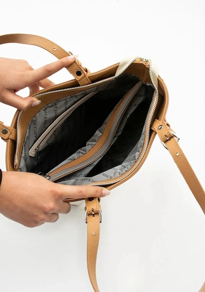 Just Polo Kadın Yeni Sezon Büyük Boy 3 Bölmeli El Çantası 234067mh Krem Camel