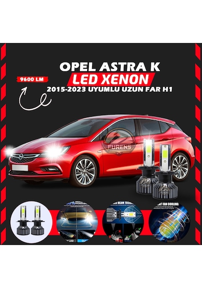 Opel Astra K 2015-2023 Uzun Far Uyumlu Şimşek Etkilii Led Xenon Pro Series H1
