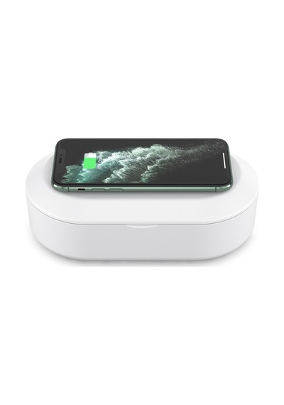 Ally 15W Hızlı Kablosuz Wireless Şarj+Ultraviyole Sterilizer- Uv (311350079)-Beyaz