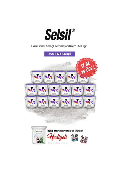 Selsil Pak Genel Amaçlı Temizleyici Krem 500 Gr 17 Al 15 Öde Ve Rosie Pamuk