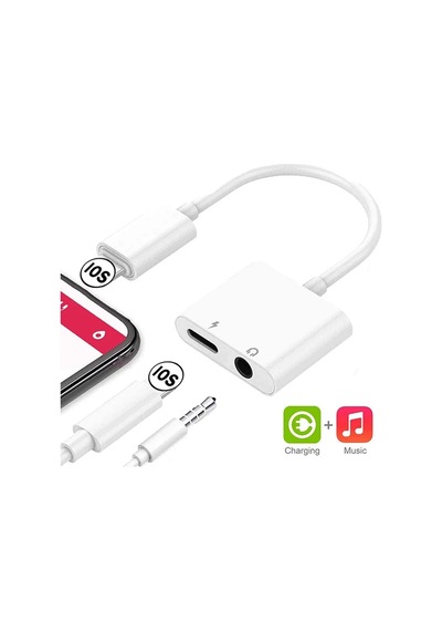 Apple Uyumlu iPhone-3.5mm Kulaklık Ve Şarj Dönüştürücü Başlık Adaptör Kablo- 5775