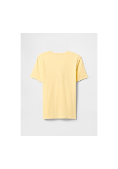 Gap Erkek Çocuk T-shirt V-frch Logo Arch Tee-24496 Sarı
