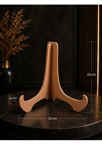 Büyük Boy Tabak Standı 23x24 Cm Dekoratif Tabak Sergileme Standı Battal Boy Tabaklar İçin 6 Mm