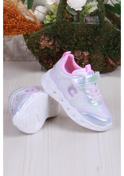 Fort Cool Yuki Rahat Hafif Sneaker Işıklı Kız Çocuk Ayakkabı GÜMÜŞ Gümüş
