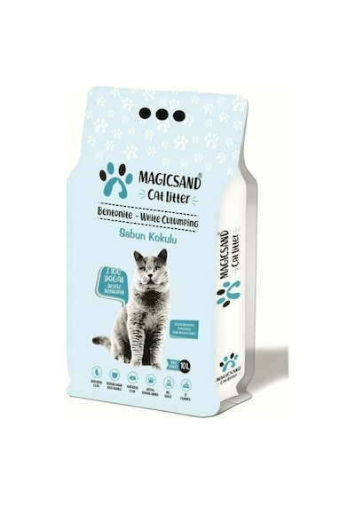 Magicsand Cat Litter Sabun Kokulu Kalın Topaklaşan Bentonit Kedi Kumu 10 L