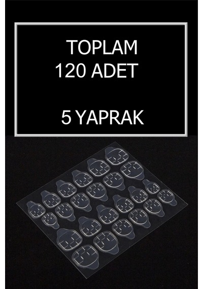 120 Adet Medium Beden Çift Taraflı Yapıştırıcı Bant Takma Tırnak Yapıştırıcı Cilde Zarar Vermez 120 Adet M Beden