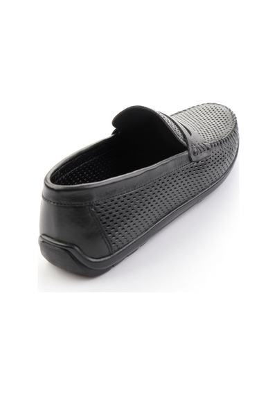 Siyah Hakiki Deri Erkek Loafer Ayakkabı E01697033003 Siyah