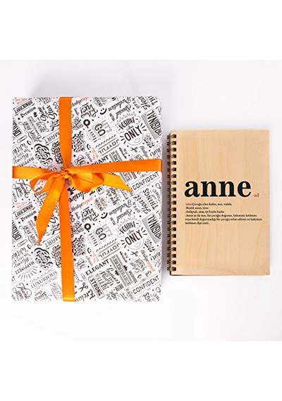 Anneler Günü Hediyesi Ahşap Kapaklı Defter
