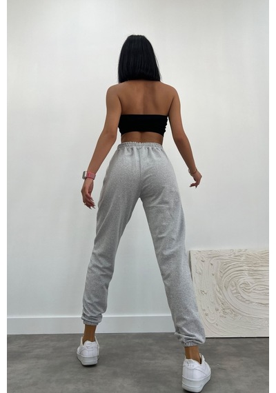 Blackjack Giyim Unısex Slim Fit Jogger Eşofman Altı Gri
