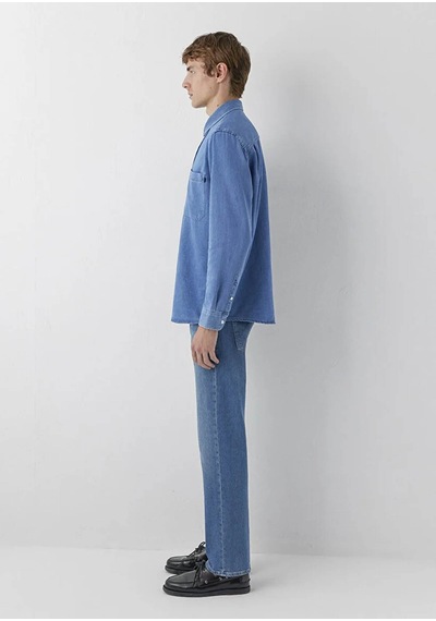 Mavi Cepli Denim Regular Fit İndigo Erkek Gömlek 0212085-18790 Indigo