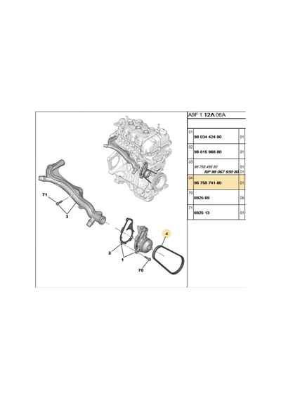Devirdaim Kayışı 2008 301 C-elysee 9675874180-3pk576