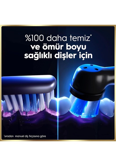 Oral-b İo9 Şarjlı/elektrikli Diş Fırçası, 2'li Set, Rose Quartz &amp Siyah, 2 Fırça Başlığı, Hızlı Manyet Diğer