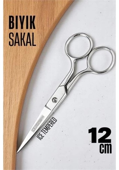 Ice Tempered 702 Bıyık Makası - Bıyık Sakal Düzeltme Makası Kuaför Makası 12 Cm