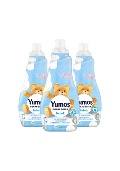 Doğal Özler Konsantre Çamaşır Yumuşatıcısı Bebek 1200 Ml 50 Yıkama 3 Adet