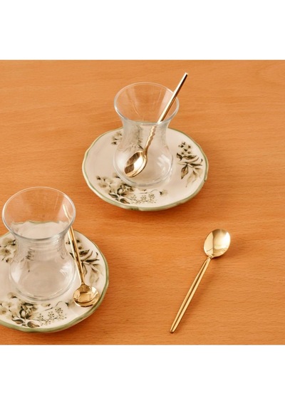 Siena 6&apos Lı Çay Kaşığı Seti Açık Gri