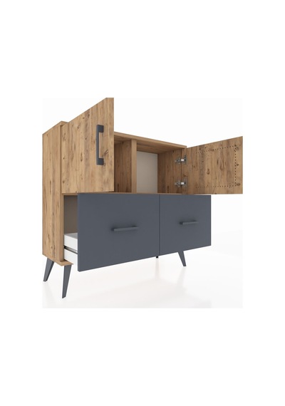 Arges Şifonyer 2 Raflı 2 Çekmeceli 2 Kapaklı 88x30x80 Çam-çam/antrasit Çam/antrasit Arges Şifonyer 2 Raflı 2 Çekmeceli 2 Kapaklı 88x30x80 Çam-çam/antrasit Çam/antrasit
