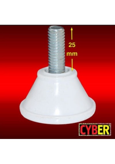 3-8''X30 Civatalı Plastik Baza Ayak Beyaz