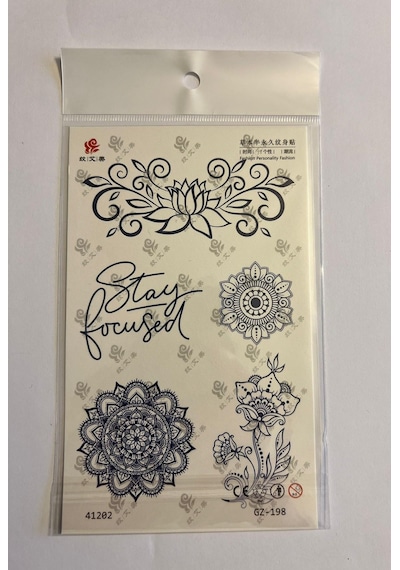 Mandala 1 Ay Kalıcı Geçici Dövme Yapıştırma Dövme