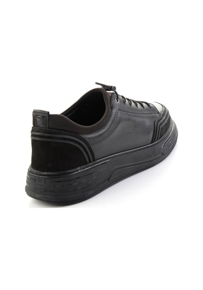 Bambi Siyah Napa Hakiki Deri Erkek Sneaker E01080185243
