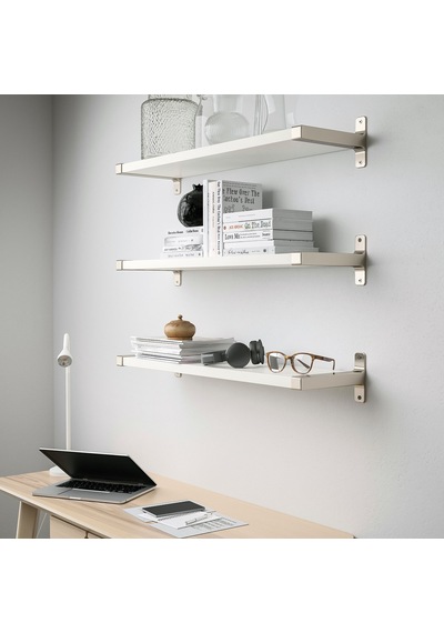 Ikea Bergshult/granhult Duvar Rafı Kombinasyonu 80x20 Cm Beyaz - Gümüş