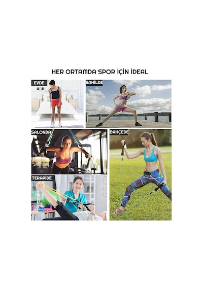 Exeo Pilates Fitness Kondisyon Kardiyo Egzersiz Direnç Lastiği