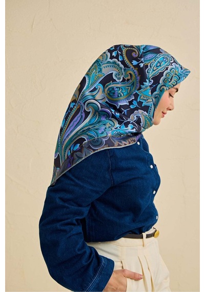 Silk Home Twill İpek Eşarp 11504-20 Mavi