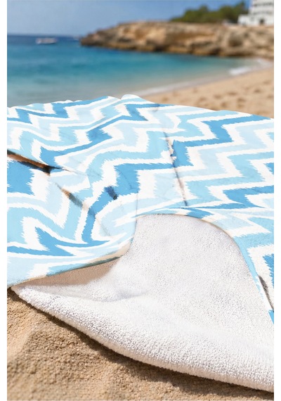 Zikzak Mavi Beyaz Plaj Havlusu - Marine Modern Chevron Havuz Deniz Hızlı Kuruyan Mikrofiber Havlu Gölgeli Şeftali Zikzak Mavi Beyaz Plaj Havlusu - Marine Modern Chevron Havuz Deniz Hızlı Kuruyan Mikrofiber Havlu Gölgeli Şeftali
