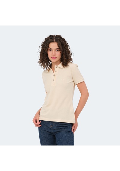 Slazenger VERA I Kadın Polo Yaka Krem Tişört