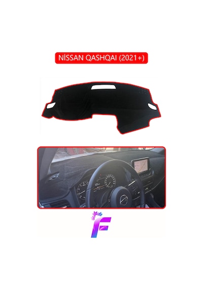 Nissan Qashqaı 2021+ Uyumlu Torpido Örtüsü Yansıma Önleyici Tam Koruma Kolay Montaj H69 Torpido Halısı