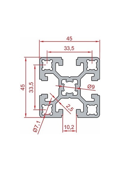 Doğuş Kalıp 45x45 Ağır Sigma Profil