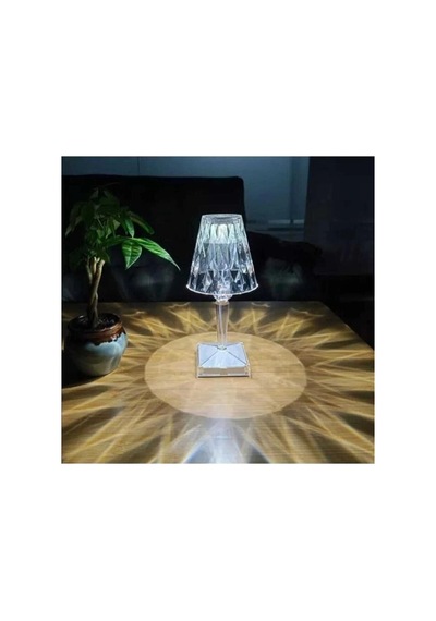 Premium Lw-4 Akrilik Kristal Led Şarjlı Masa Üstü Lamba Atmosfer Işığı Masaüstü Işık Diğer