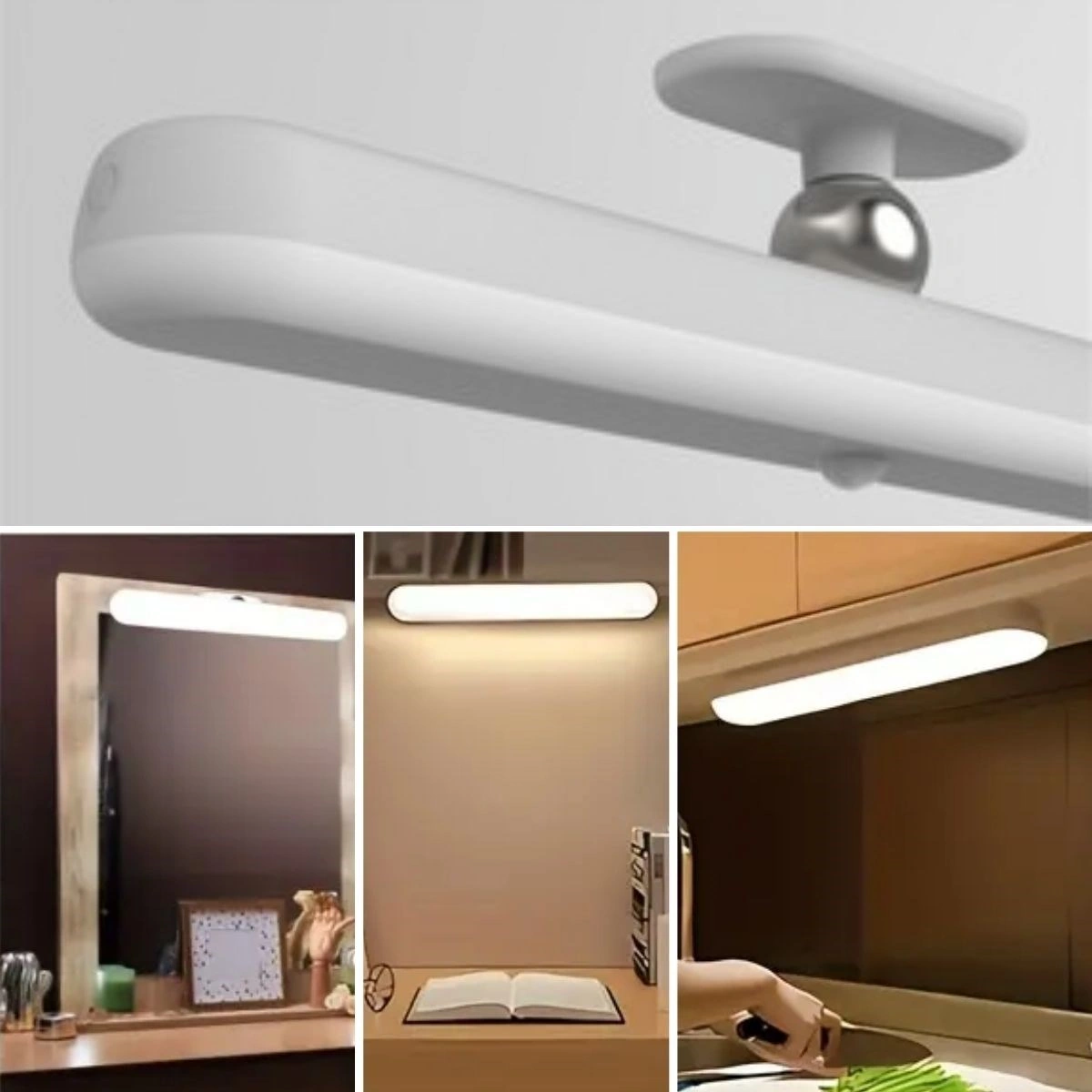 Buradabuldun Dokunmatik Usb İle Şarj Olabilen 27 Cm Led Aydınlatma Makyaj Aynası Işığı Çok Renkli