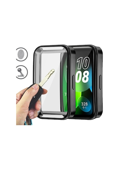 Coverzone Fit3 İle Uyumlu Silikon Kasa Ekran Koruyucu 360 Tam Kapatan Çerceve Pc Kasa Koruma Silikon Çerçeve Siyah Sku: Smg8690010143037