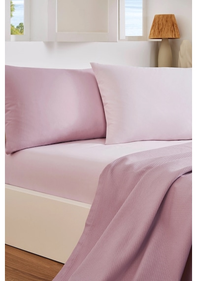Özdilek Rf -colourist Rose Pudra- Çift Kişilik Pike Takımı Pembe