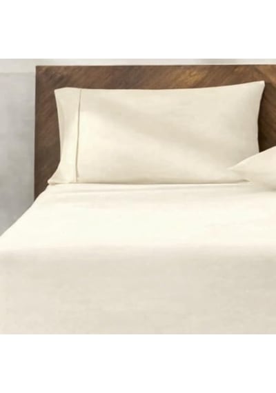%100 Pamuk 2'li Yastık Kılıfı 50x70 Cm Krem Abanoz