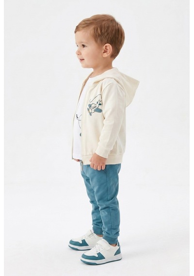 Toontoy Kids Toontoy Erkek Çocuk 3'lü Eşofman Takımı Uzun Kollu Bisiklet Yaka Nakışlı T-shirt - Kapüşonlu Fermuarlı Hırka- Beli Paçası Lastikli Eşofman Altı 25052 Mavi Toontoy Kids Toontoy Erkek Çocuk 3'lü Eşofman Takımı Uzun Kollu Bisiklet Yaka Nakışlı T-shirt - Kapüşonlu Fermuarlı Hırka- Beli Paçası Lastikli Eşofman Altı 25052 Mavi