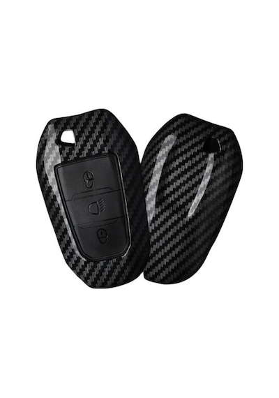 Peugeot 208 308 508 2008 3008 5008 Rifter Karbon Anahtar Koruma Kılıfı Far Tuşlu 2.resime Bakınız