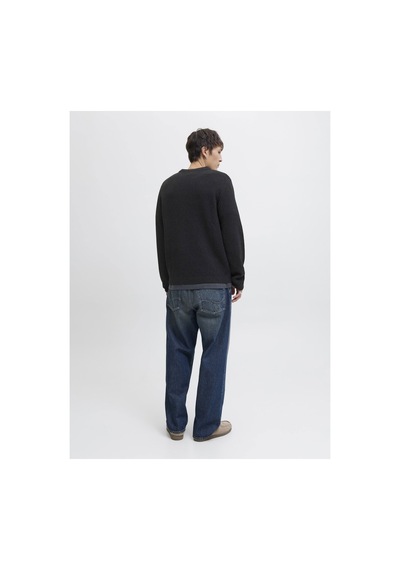 Jack & Jones Jjedover Knıt Crew Neck Sn Siyah
